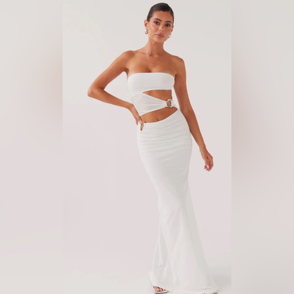 Peppermayo Into Pieces Mesh Maxi Dress
